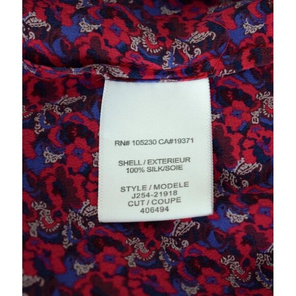 JOIE MEADOW CURRENT 100% SILK ABSTRACT CUTOUT COLD SHOULDER TOP - Picture 8 of 8